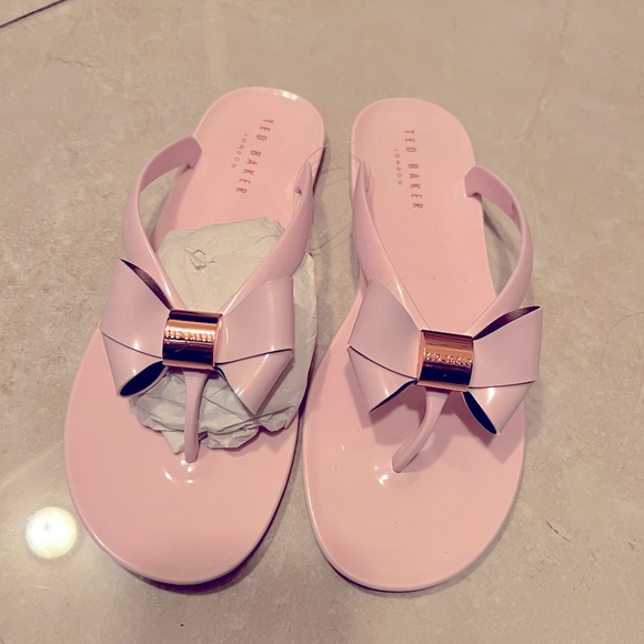 New Ted Baker jelly flip flops Pink 9 40 - Picture 1 of 7